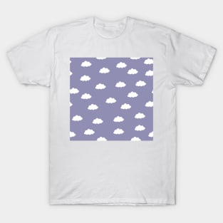 White clouds in purple background T-Shirt